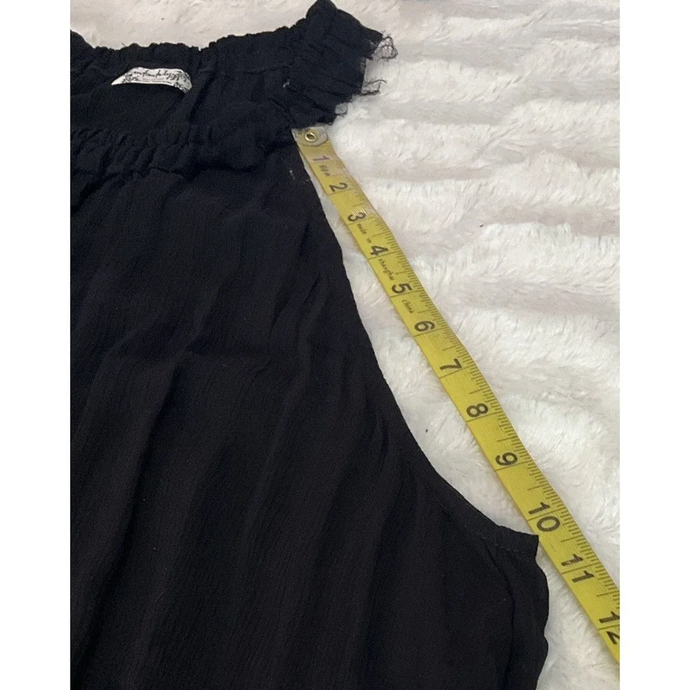 Free People Intimately Womens Small Black Go Lightly Lace Slip Dress Hanky